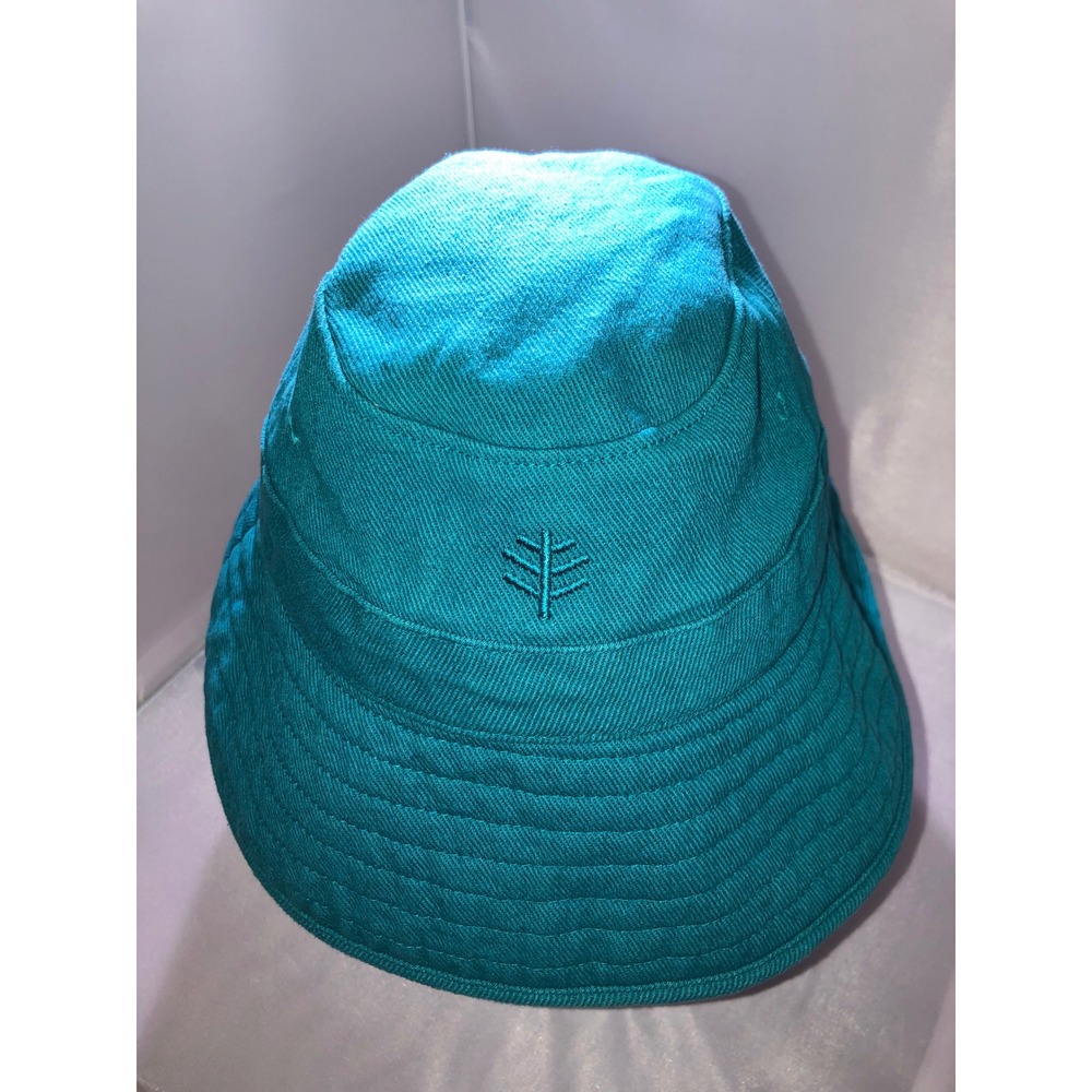 Coolibar Kids Taylor Chin Strap Hat Teal Blue UPF 50+ Sun Bucket Hat S/M 02721